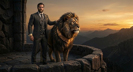 Lion representing strength and masculinity